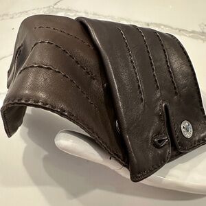 HERMES BROWN LAMBSKIN DRIVING GLOVES